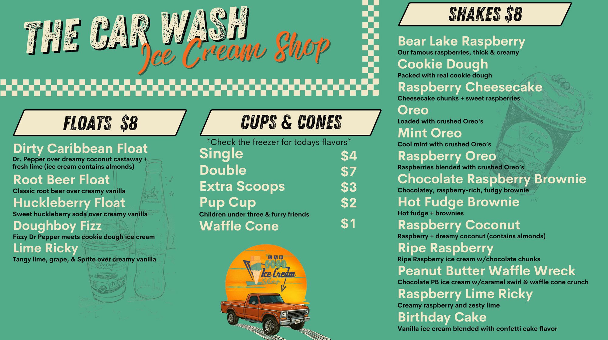 Ice Cream Menu