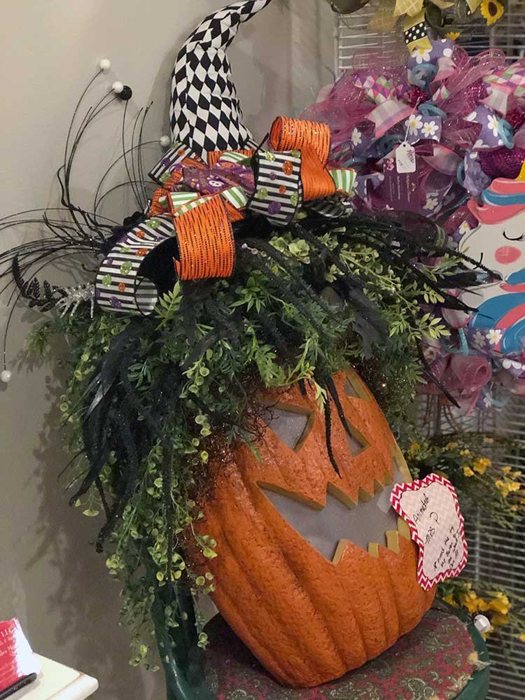 Halloween Wreath with Skeleton