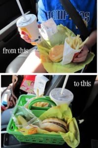 fast food in a basket
